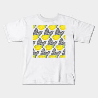 Black Bananas Pattern Kids T-Shirt